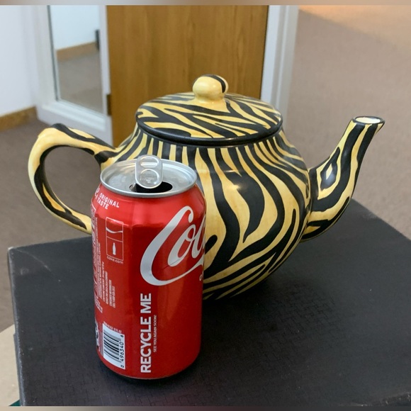 1996 Vintage Laurie Gates Safari Animal Print Teapot - Picture 13 of 16